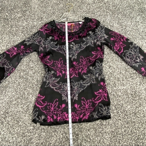 ROBERT GRAHAM - POLY / SILK BLEND VIBRANT TOP / TUNIC - STYLE IS CABIRIA - B1 - Picture 9 of 15